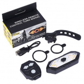 Фонарь велосипедный задний с указанием поворотов FY-1820 (red+yellow), Стоп-сигнал на раму велосипеда. Изображение №5