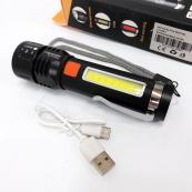 Ліхтар акумуляторний Bailong BL-P716-P50+COB white+red, Портативний світлодіодний ліхтар із зарядкою. Зображення №2 Ліхтар акумуляторний Bailong BL-P716-P50+COB white+red, Портативний світлодіодний ліхтар із зарядкою. Зображення №2