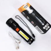 Ліхтар акумуляторний Bailong BL-P716-P50+COB white+red, Портативний світлодіодний ліхтар із зарядкою. Зображення №16 Ліхтар акумуляторний Bailong BL-P716-P50+COB white+red, Портативний світлодіодний ліхтар із зарядкою. Зображення №16