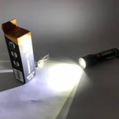 Ліхтар акумуляторний Bailong BL-P716-P50+COB white+red, Портативний світлодіодний ліхтар із зарядкою. Зображення №21 Ліхтар акумуляторний Bailong BL-P716-P50+COB white+red, Портативний світлодіодний ліхтар із зарядкою. Зображення №21