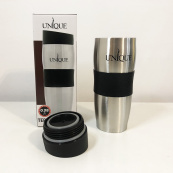 Термокухоль UNIQUE UN-1072 0.38 л, Термос туристичний для напоїв, Фляга для пікніка. Колір: чорний. Зображення №3