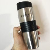 Термокухоль UNIQUE UN-1072 0.38 л, Термос туристичний для напоїв, Фляга для пікніка. Колір: чорний. Зображення №4