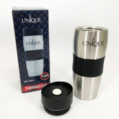 Термокухоль UNIQUE UN-1072 0.38 л, Термос туристичний для напоїв, Фляга для пікніка. Колір: чорний. Зображення №6