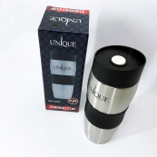 Термокухоль UNIQUE UN-1072 0.38 л, Термос туристичний для напоїв, Фляга для пікніка. Колір: чорний. Зображення №8