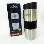 Термокухоль UNIQUE UN-1072 0.38 л, Термос туристичний для напоїв, Фляга для пікніка. Колір: чорний. Зображення №9