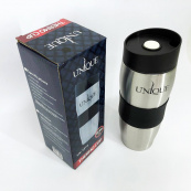 Термокухоль UNIQUE UN-1072 0.38 л, Термос туристичний для напоїв, Фляга для пікніка. Колір: чорний. Зображення №10