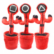 Интерактивная детская игрушка танцующий кактус Игра в кальмара поет танцует светится на аккумуляторе. Изображение №3