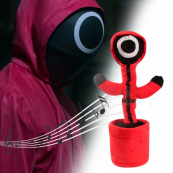 Интерактивная детская игрушка танцующий кактус Игра в кальмара поет танцует светится на аккумуляторе. Изображение №5