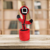 Интерактивная детская игрушка танцующий кактус Игра в кальмара поет танцует светится на аккумуляторе. Изображение №7