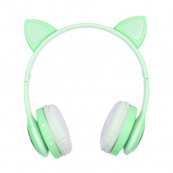 Бездротові навушники з котячими вушками та RGB підсвічуванням Cat VZV 23M. Колір: зелений. Зображення №7
