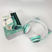 Бездротові навушники з котячими вушками та RGB підсвічуванням Cat VZV 23M. Колір: зелений. Зображення №15