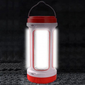 Фонарь кемпинговый с солнечной панелью 5158-LED-COB power bank, кемпинговый фонарь-лампа. Цвет: красный. Изображение №4