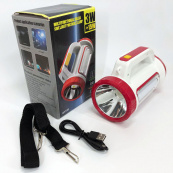 Фонарь кемпинговый с солнечной панелью 5158-LED-COB power bank, кемпинговый фонарь-лампа. Цвет: красный. Изображение №10