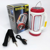 Фонарь кемпинговый с солнечной панелью 5158-LED-COB power bank, кемпинговый фонарь-лампа. Цвет: красный. Изображение №11