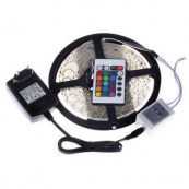 Світлодіодна стрічка SMD 5050 RGB LED 2 м IP65 з пультом та блоком живлення USB, 2м, Стрічка світлодіодна 5050. Зображення №24