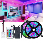 Світлодіодна стрічка SMD 5050 RGB LED 2 м IP65 з пультом та блоком живлення USB, 2м, Стрічка світлодіодна 5050. Зображення №38