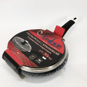 Сковорода с крышкой 20 см светлый гранит UNIQUE UN-5113 | Антипригарная сковорода | Гранитная сковорода. Изображение №8