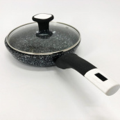 Сковорода с крышкой 20 см светлый гранит UNIQUE UN-5113 | Антипригарная сковорода | Гранитная сковорода. Изображение №12