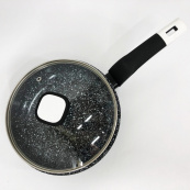 Сковорода с крышкой 20 см светлый гранит UNIQUE UN-5113 | Антипригарная сковорода | Гранитная сковорода. Изображение №14