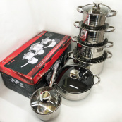 Набор посуды UNIQUE UN-5036 из нержавеющей стали с толстым 5-ти слойным дном.. Зображення №6