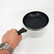 Сковорода UNIQUE UN-5151 антипригарне гранітне покриття 18 см темний мармур. Зображення №8