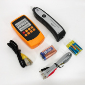 Кабельний LAN тестер трассоискатель Веnеtесh GМ 6О с разъемами RJ-11 и RJ-45 искатель проводов индикатор проводки. Изображение №14