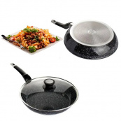 Сковорода UNIQUE UN-5143 20 см. з кришкою з антипригарним гранітним покриттям, для всіх видів плит. Зображення №3