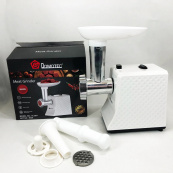 М'ясорубка електрична Domotec R3391 2000W, Потужна компактна м'ясорубка для дому, М'ясорубка 3 в 1. Зображення №2