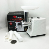 М'ясорубка електрична Domotec R3391 2000W, Потужна компактна м'ясорубка для дому, М'ясорубка 3 в 1. Зображення №6
