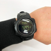 Годинник наручний чоловічий SKMEI 1290BK з компасом, наручний годинник для військових. Колір: чорний. Зображення №3