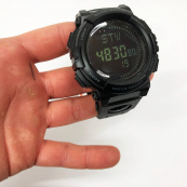 Годинник наручний чоловічий SKMEI 1290BK з компасом, наручний годинник для військових. Колір: чорний. Зображення №8