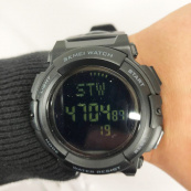 Годинник наручний чоловічий SKMEI 1290BK з компасом, наручний годинник для військових. Колір: чорний. Зображення №13