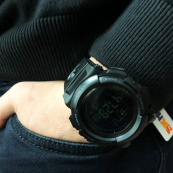 Годинник наручний чоловічий SKMEI 1290BK з компасом, наручний годинник для військових. Колір: чорний. Зображення №15