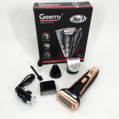 Тример універсальний GEMEI GM-598, професійна електробритва, бритва для бороди. Колір: золотий. Зображення №7