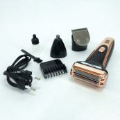 Тример універсальний GEMEI GM-598, професійна електробритва, бритва для бороди. Колір: золотий. Зображення №10