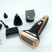 Тример універсальний GEMEI GM-598, професійна електробритва, бритва для бороди. Колір: золотий. Зображення №13