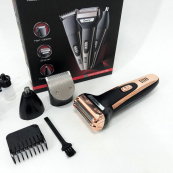 Тример універсальний GEMEI GM-598, професійна електробритва, бритва для бороди. Колір: золотий. Зображення №21