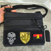 Сумка тактична чорна для скритого носіння з кобурою, чоловічий месенджер з кордури. Зображення №49 Сумка тактична чорна для скритого носіння з кобурою, чоловічий месенджер з кордури. Зображення №49