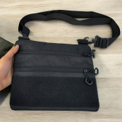 Сумка тактична чорна для скритого носіння з кобурою, чоловічий месенджер з кордури. Зображення №56 Сумка тактична чорна для скритого носіння з кобурою, чоловічий месенджер з кордури. Зображення №56