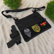 Тактичний рюкзак через плече, Нагрудна сумка чоловіча тактична тканинна, Нагрудна сумка кобура. Зображення №38