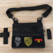 Тактичний рюкзак через плече, Нагрудна сумка чоловіча тактична тканинна, Нагрудна сумка кобура. Зображення №52