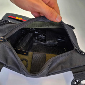 Чорна чоловіча сумка нагрудна тактична, Тактичний універсальний рюкзак, Чоловіча сумка рюкзак слінг. Зображення №44