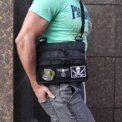 Чорна чоловіча сумка нагрудна тактична, Тактичний універсальний рюкзак, Чоловіча сумка рюкзак слінг. Зображення №68