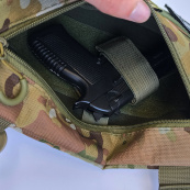 Сумка-кобура мультикам наплічна з липучкою для шевронів, тактична сумка чоловіча з кордури. Зображення №3