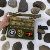 Сумка-кобура мультикам наплічна з липучкою для шевронів, тактична сумка чоловіча з кордури. Зображення №16