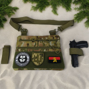 Сумка-кобура мультикам наплічна з липучкою для шевронів, тактична сумка чоловіча з кордури. Зображення №21