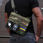 Чоловіча сумка-слінг тактична, Рюкзак військовий сумка тактична, сумка нагрудна чоловіча тактична. Зображення №42