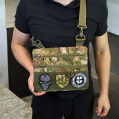 Нагрудна сумка тактична тканинна, Рюкзак ЗСУ, Сумка ЗСУ, Армійська сумка через плече. Зображення №37