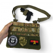 Нагрудна сумка тактична тканинна, Рюкзак ЗСУ, Сумка ЗСУ, Армійська сумка через плече. Зображення №40