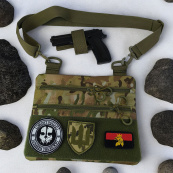 Чоловіча сумка нагрудна тактична, Сумка через плече військова, Тактичний рюкзак через плече. Зображення №17